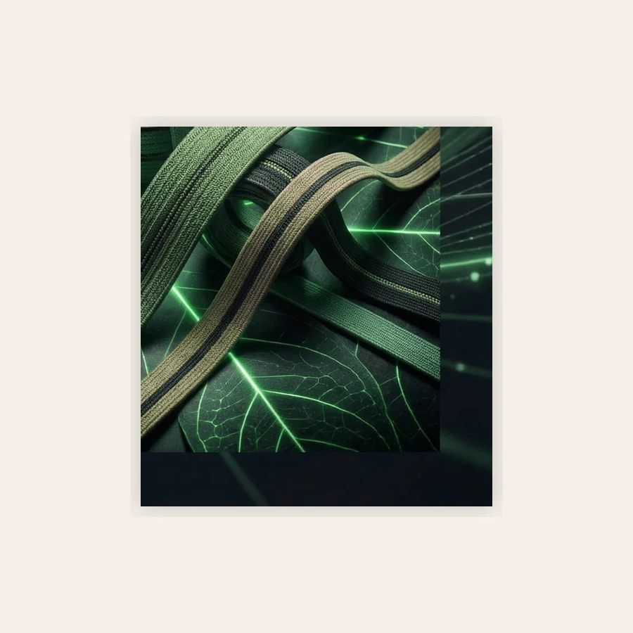 AI concept visualization of a bio-based elastic material direction