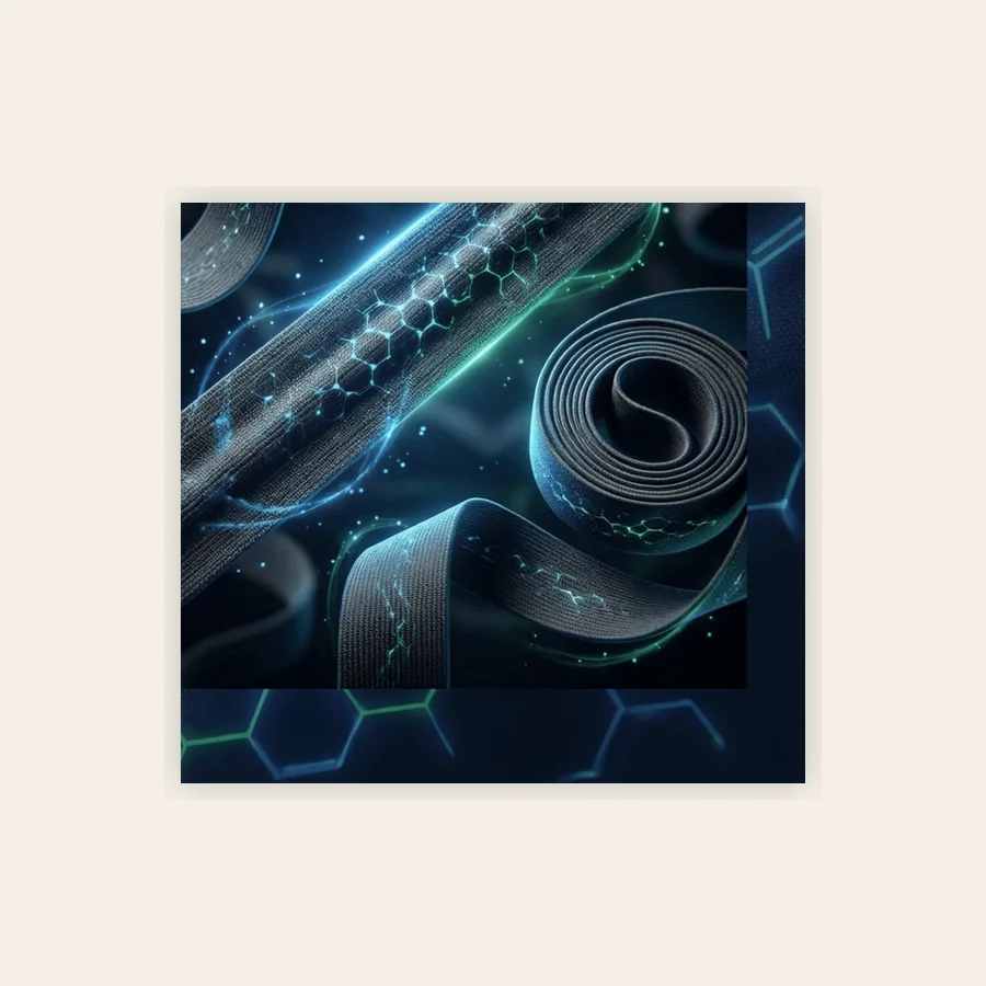 AI concept visualization of a graphene-inspired technical elastic direction