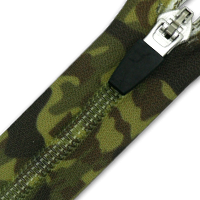 Camouflage heat-transfer treatment on zipper tape